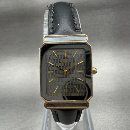 Seiko Lassale Tank Watch Women 18mm Gray Dial Two Tone 12305319 New Battery0