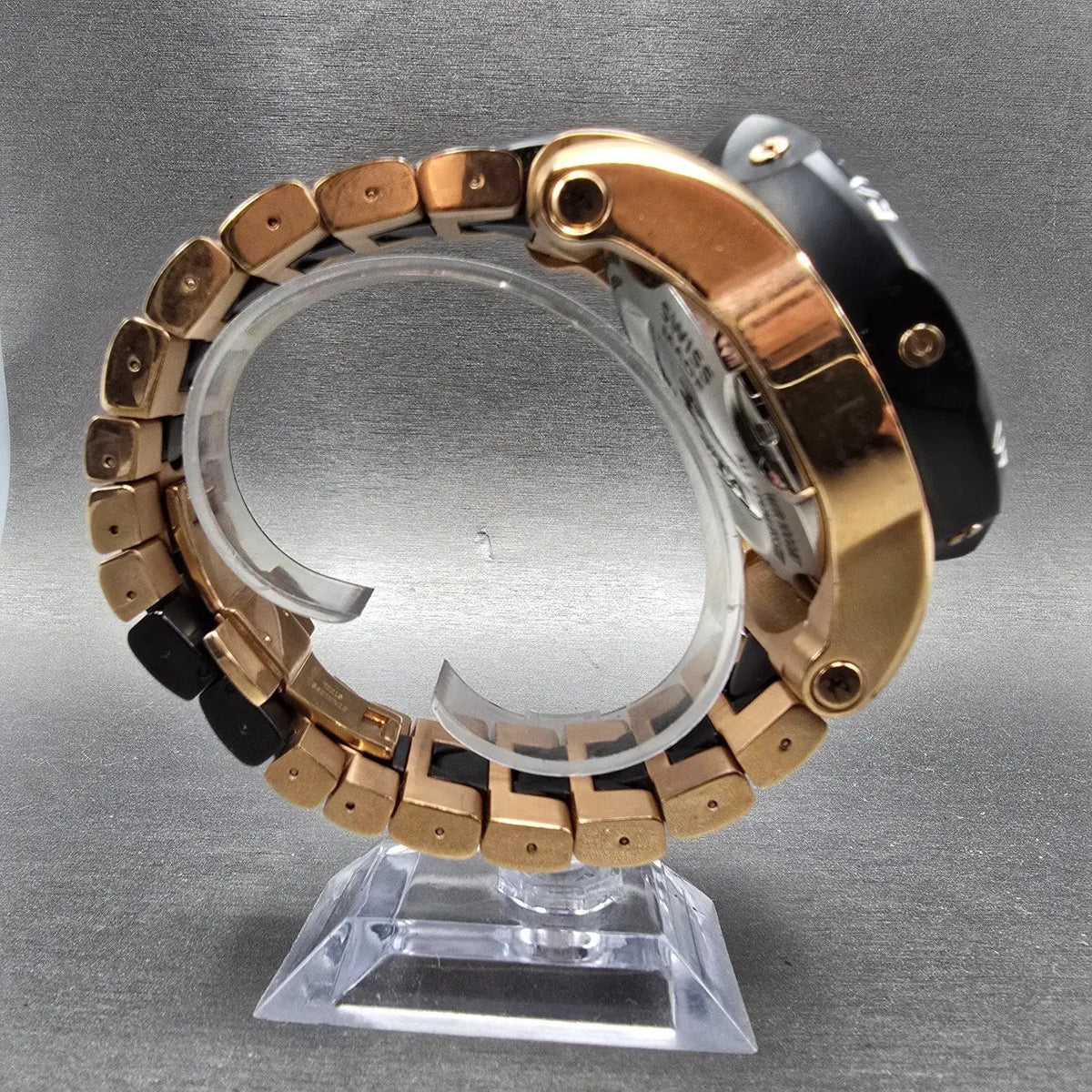 Invicta Venom Reserve Chronograph Watch Men 54mm Black Dial Rose Gold New Batt8