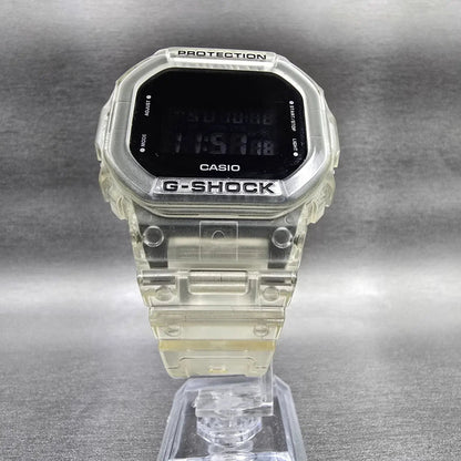 Casio G-Shock DW-5600SKE Watch Men 44mm Clear Case Chrono Alarm New Battery5