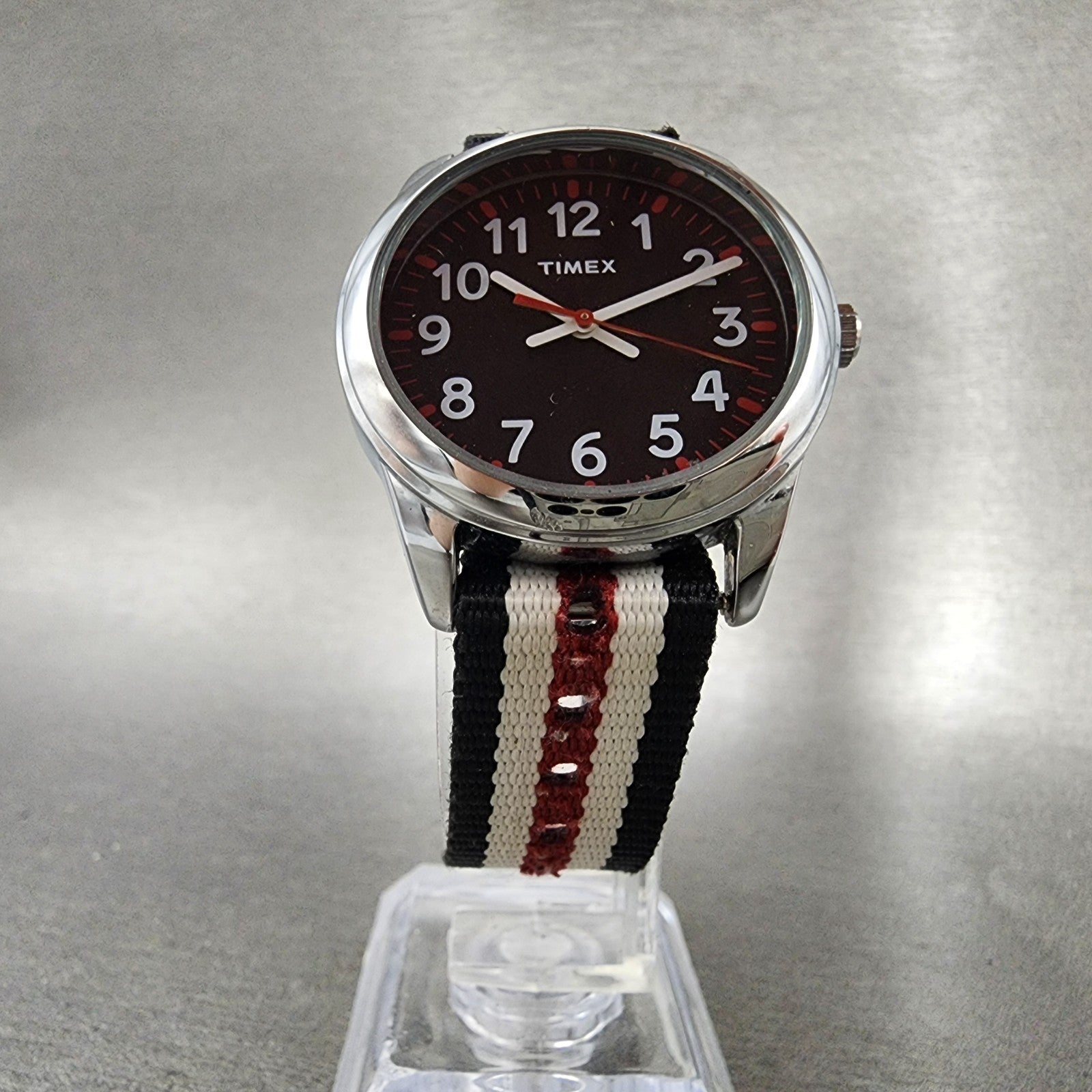 Timex Watch Women 31mm Black Dial Silver Tone Round TW7C10200 New Battery5