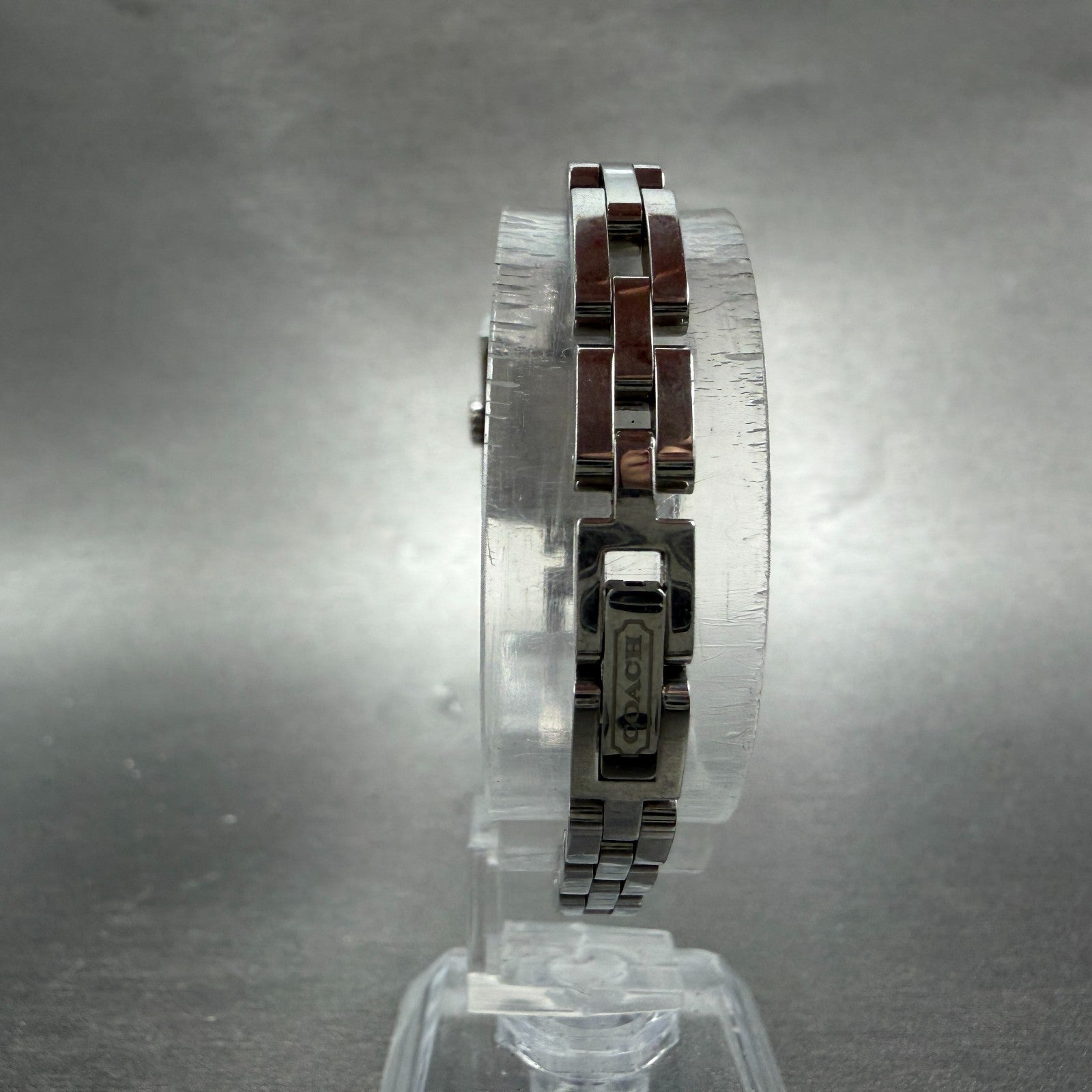 Coach Watch Women 20mm Silver Dial Steel Square Bracelet New Battery7