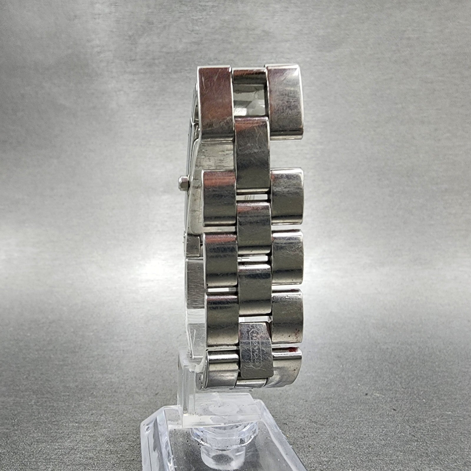 Coach Tank Watch Women 18mm White Dial Silver Tone Rectangle W040 New Battery7