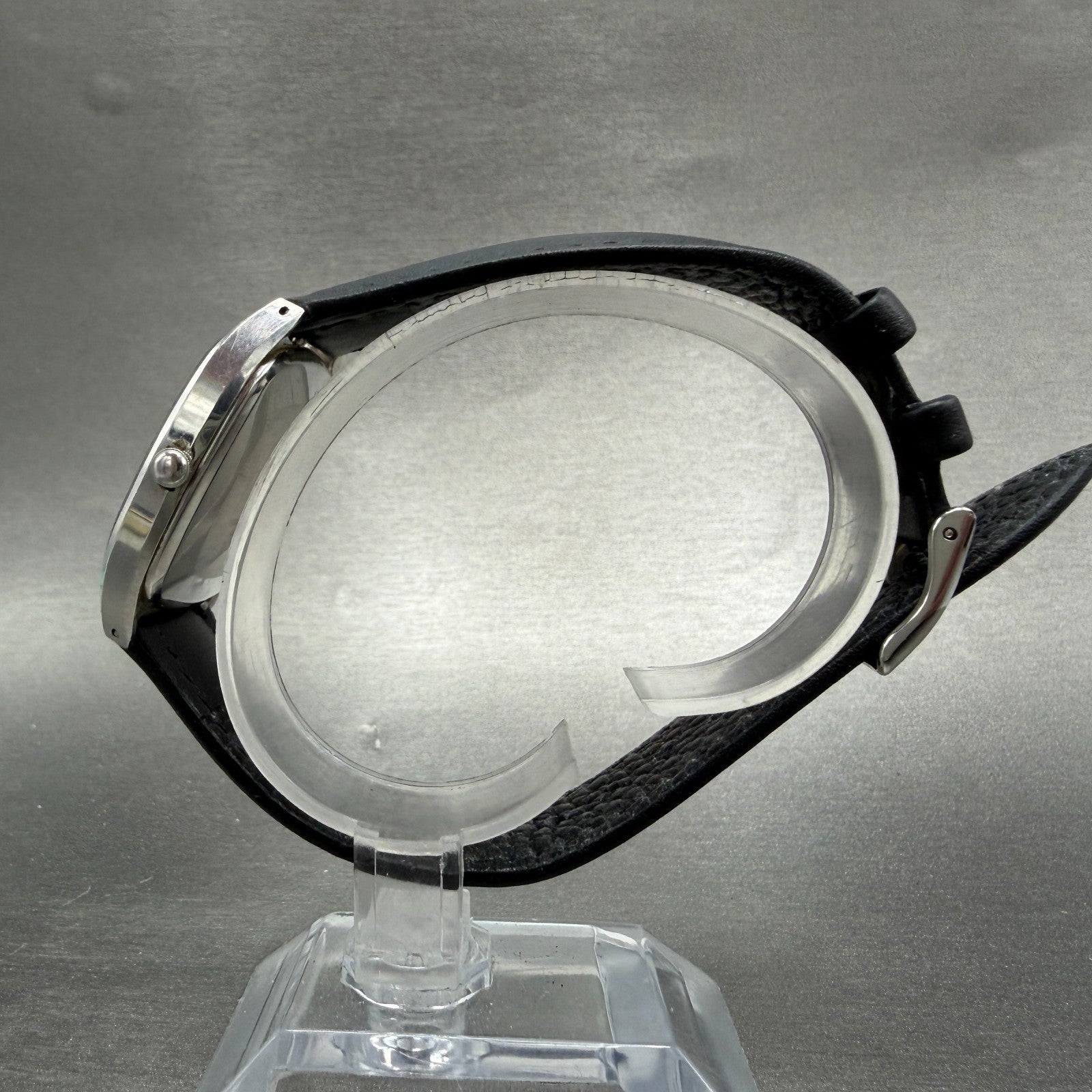 Seiko Watch Men 33mm Silver Dial Silver Tone Rectangle 4130-5320 New Battery6