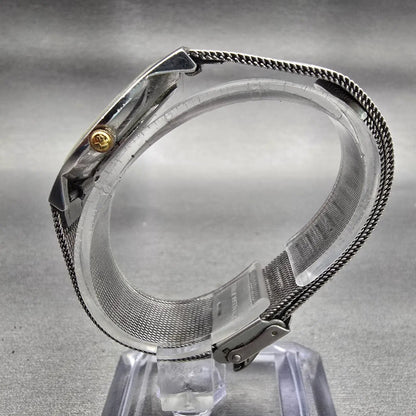 Skagen Slimline Watch Women 28mm Silver Dial Silver Tone Round 233SGSC New Batt6