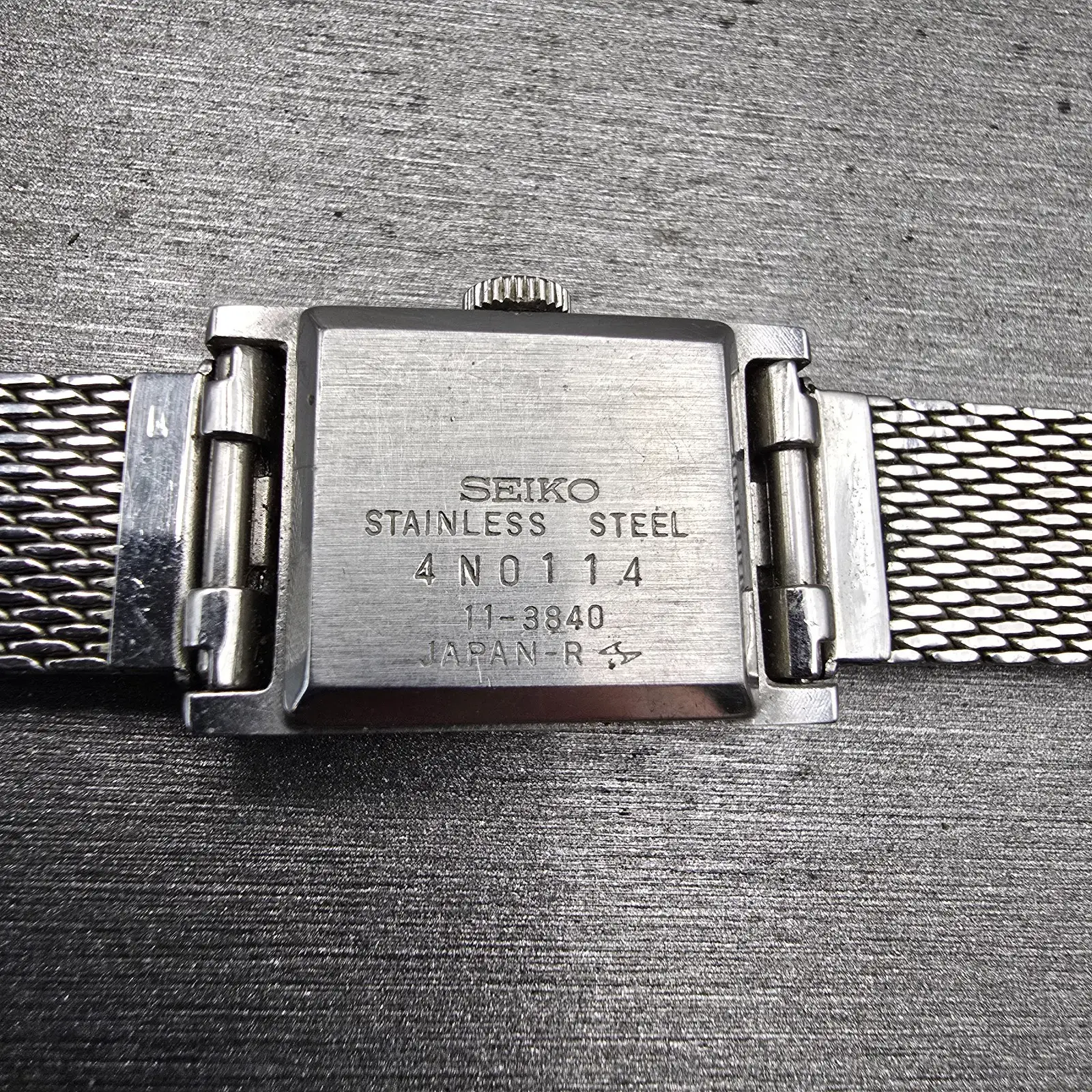Seiko Watch Women 16mm Brown Dial Silver Tone Rectangle Manual 11-3840 Works10