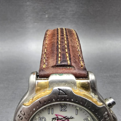 Freestyle Dive Watch Men 41mm Silver Dial Two Tone Date Night Vision New Battery4