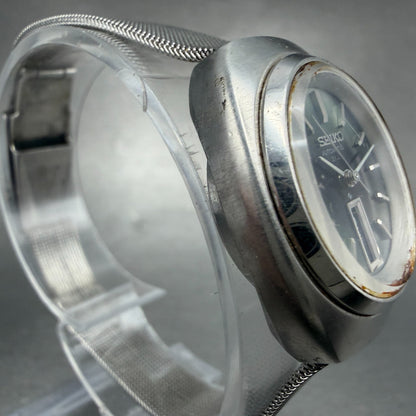 Seiko Automatic Watch Women 24mm Green Dial Silver Tone Daydate 2706-7040 Runs3