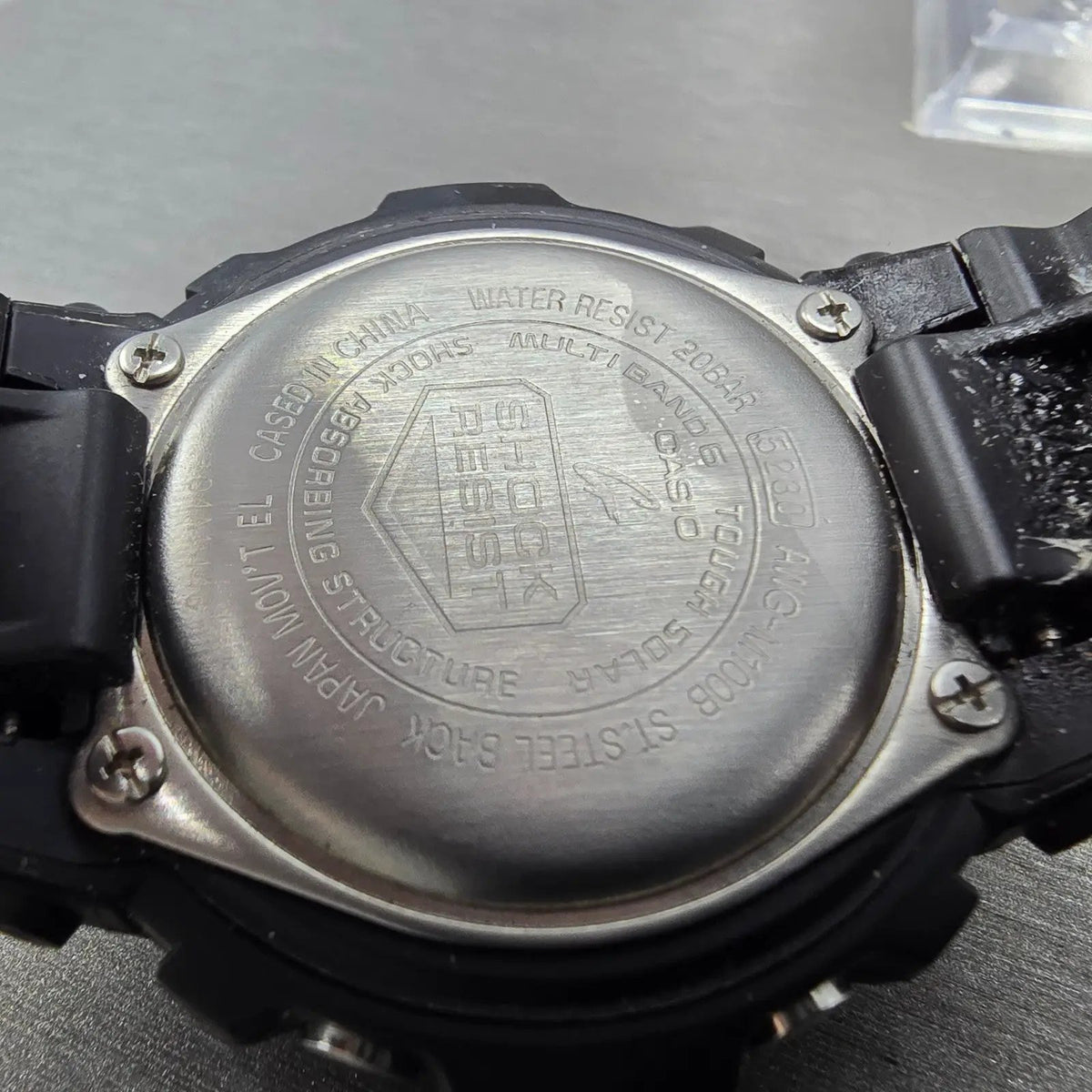Casio G-Shock AWG-M100B Watch Men 46mm Black Alarm Chrono Solar Works JP9