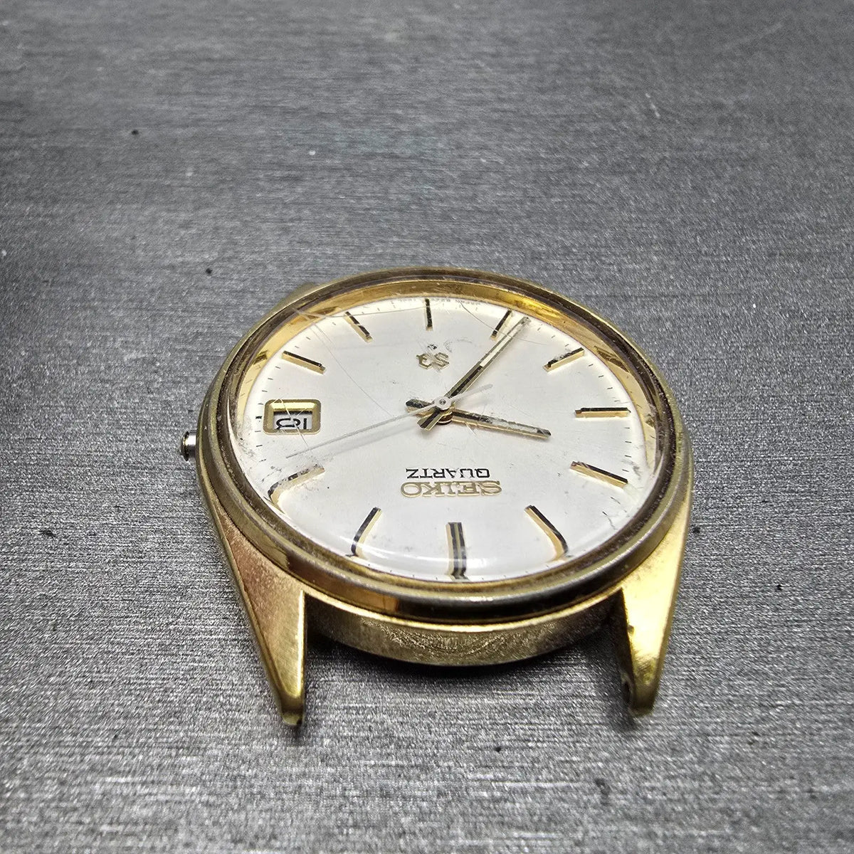 Seiko 8222 Quartz Movement Works Date W/ Dial Hands Case Vintage5