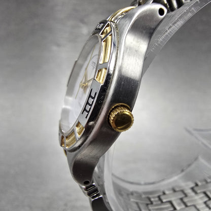 Wittnauer Laureate Watch Women 25mm White Dial Two Tone Date Round New Battery P3