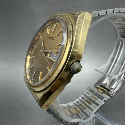 Seiko Automatic Watch Men 38mm Champagne Dial Two Tone Daydate 63098009 Runs2