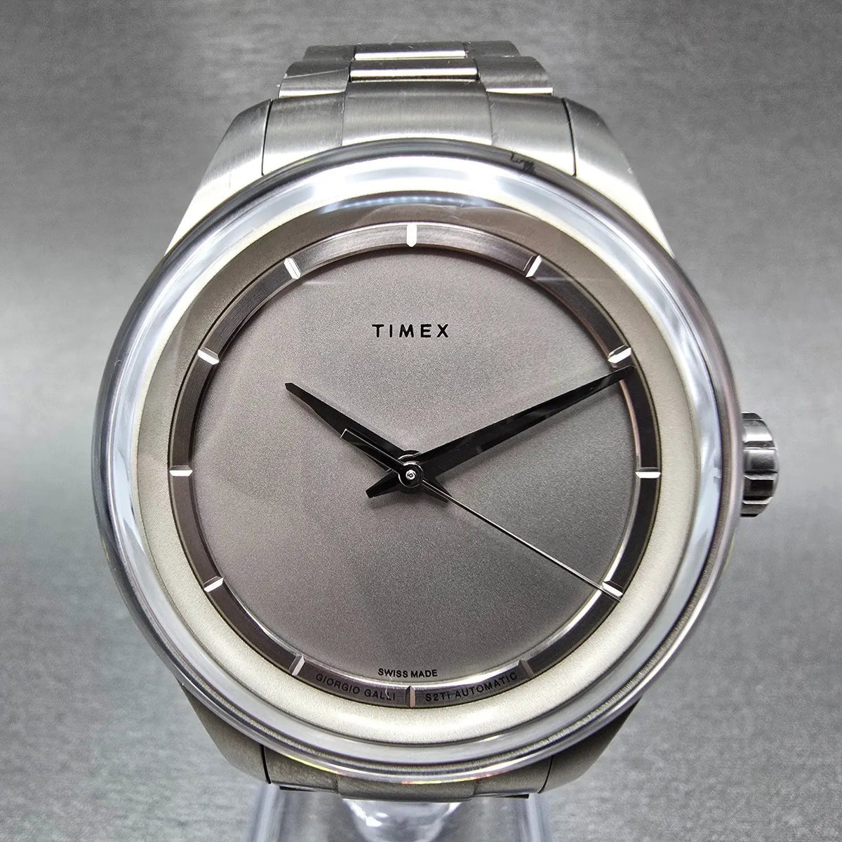 Timex Giorgio Galli S2Ti Automatic Watch Men 38mm Gray Dial Titanium Round0