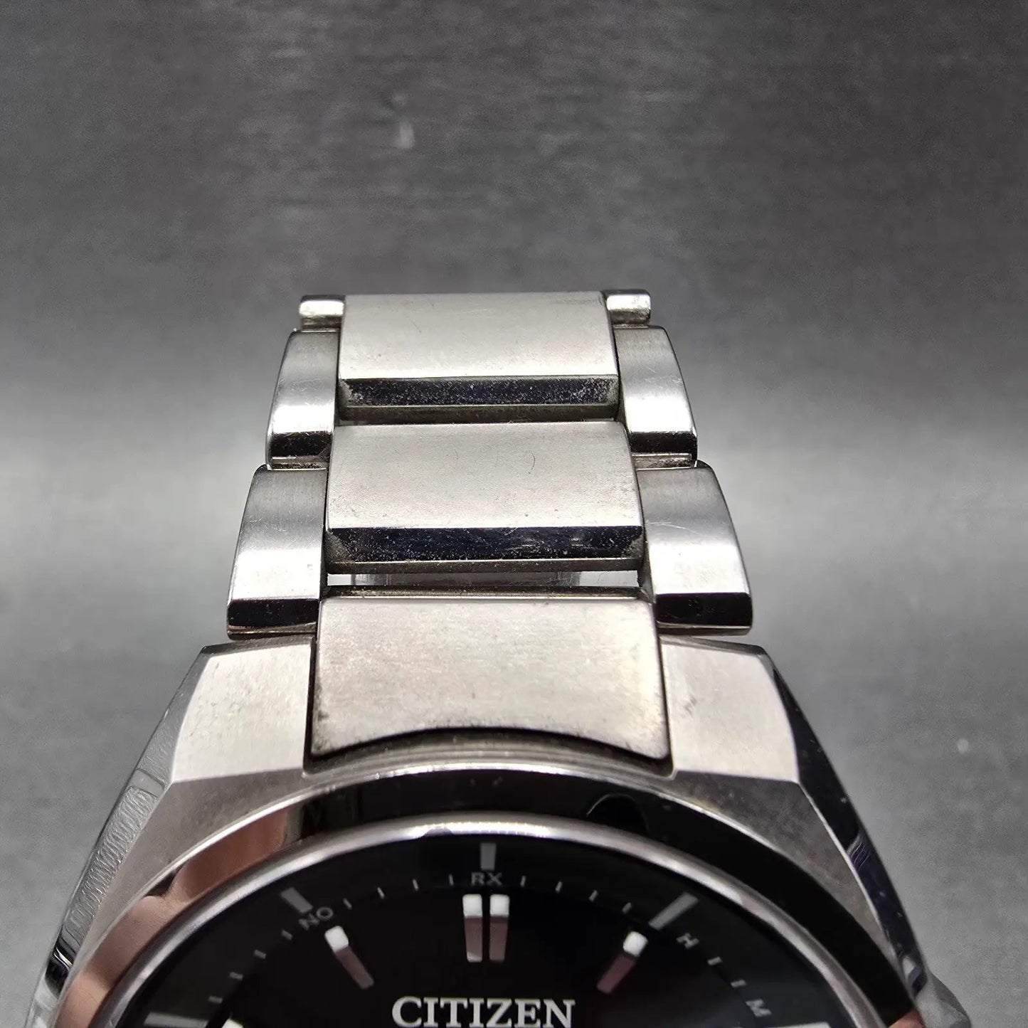 Citizen Attesa Eco-Drive Watch Men 42mm Black Dial Titanium Date Round PARTS5