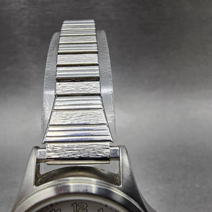 Benrus Watch Women 27mm Gray Dial Steel Date Round Military New Battery4