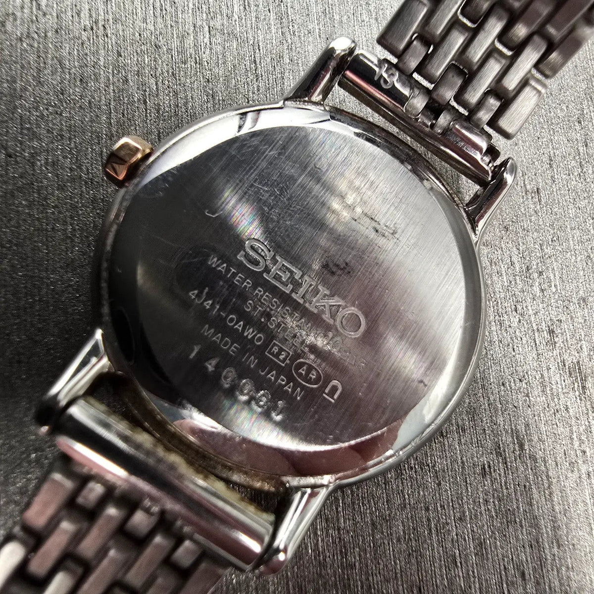 Seiko Watch Women 27mm White Dial Two Tone Round 4J41-0AW0 New Battery10