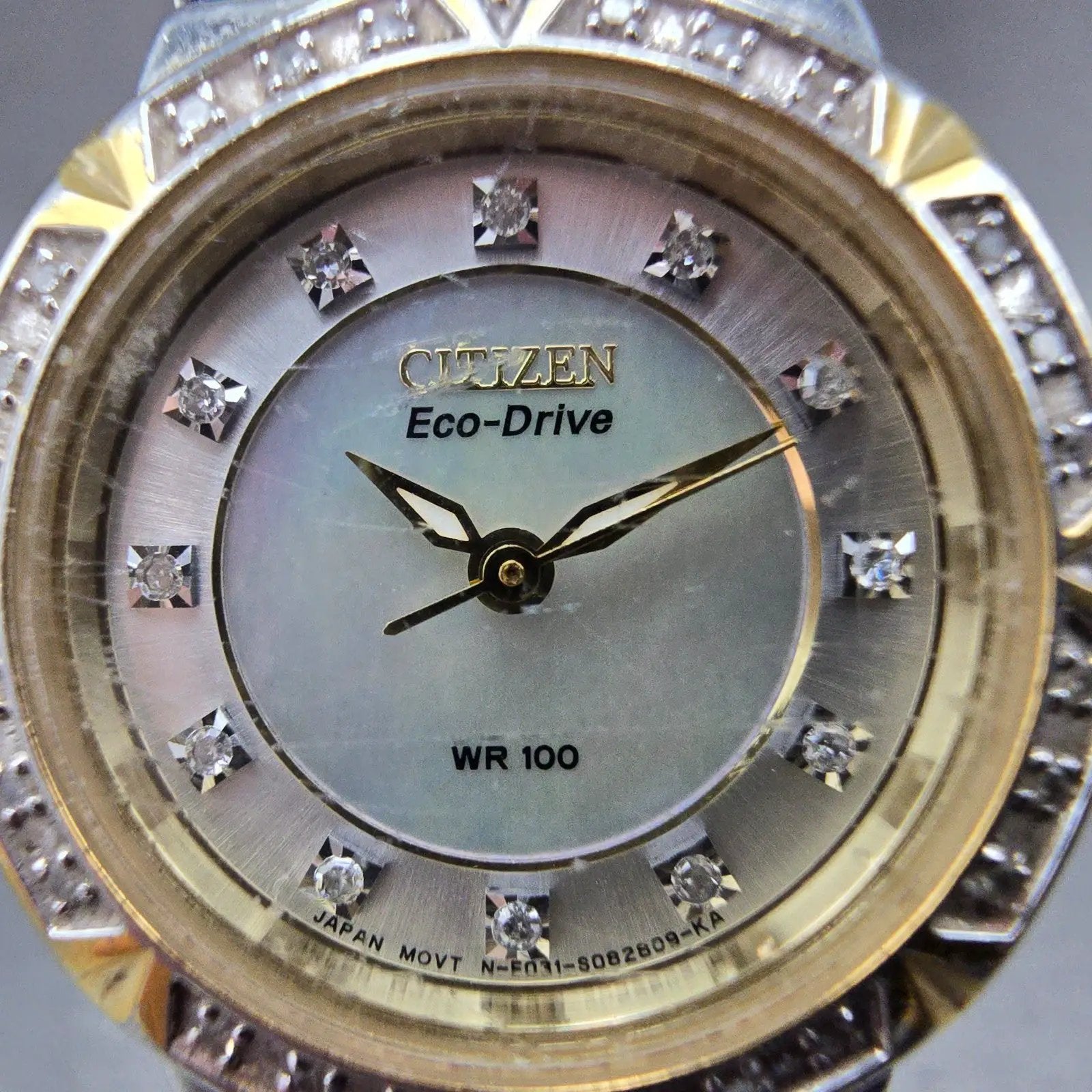 Citizen Eco-Drive Watch Women 26mm MOP Dial Two Tone E031-S053676 Runs Diamonds1