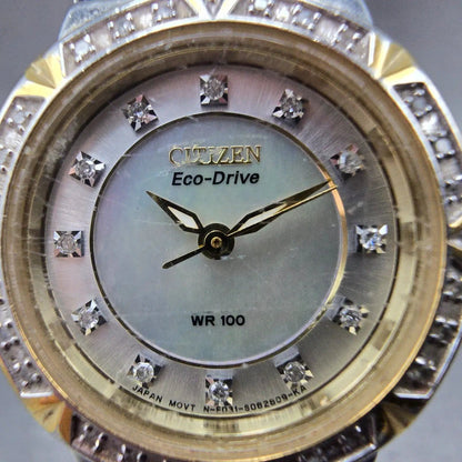 Citizen Eco-Drive Watch Women 26mm MOP Dial Two Tone E031-S053676 Runs Diamonds1