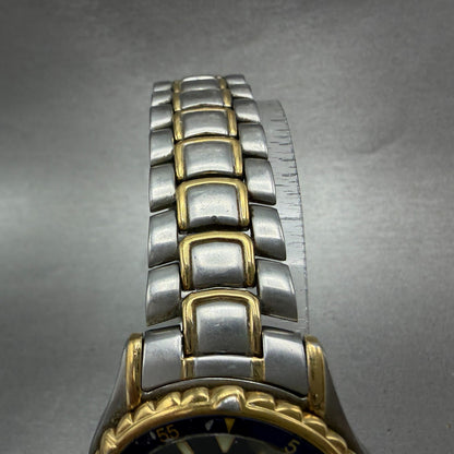 Bulova Marine Star Dive Watch Men 38mm Blue Dial Two Tone Date New Battery4