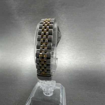 Seiko SQ Watch Women 24mm White Dial Two Tone Daydate 3y03-0169 New Battery TZ07