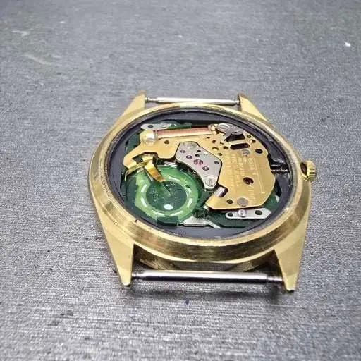 Seiko SQ Watch Men 34mm Champagne Dial Gold Tone Daydate 8123A PARTS NO BACK12