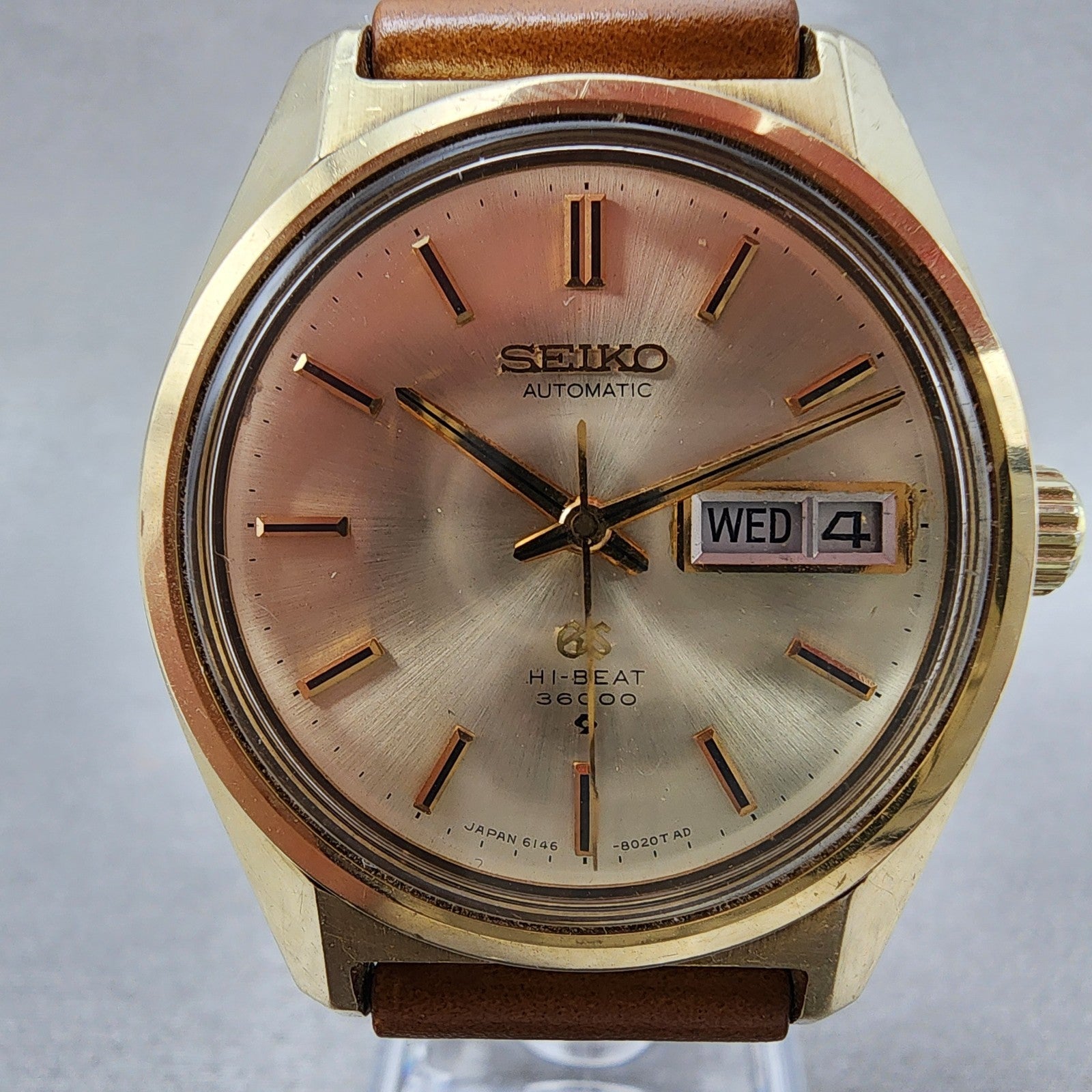Grand Seiko Watch Men 37mm Gold Dial Gold Plated Daydate 61468000 Automatic1