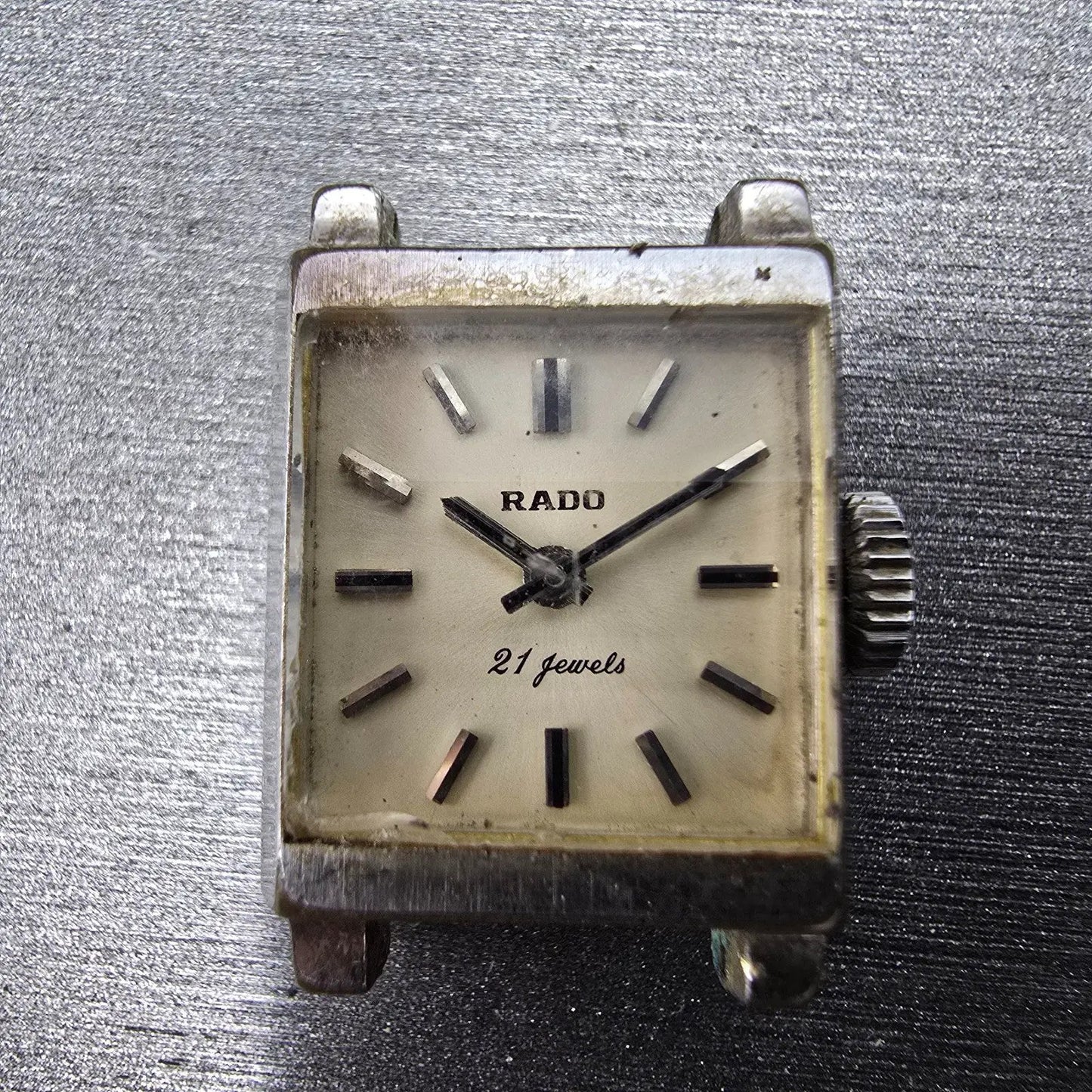 Rado Princess Watch Women 16mm White Dial Silver Tone Manual 21 Jewel PARTS VTG2