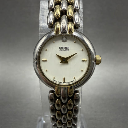 Citizen Watch Women 20mm White Dial Two Tone Round 5920-S91549 New Battery0