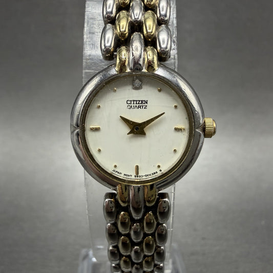 Citizen Watch Women 20mm White Dial Two Tone Round 5920-S91549 New Battery0