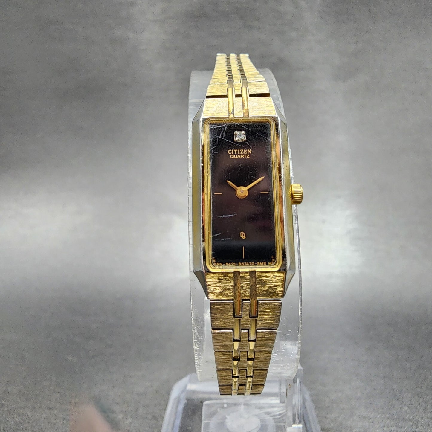 Citizen Tank Watch Women 13mm Black Dial Black Tone Rectangle New Battery5