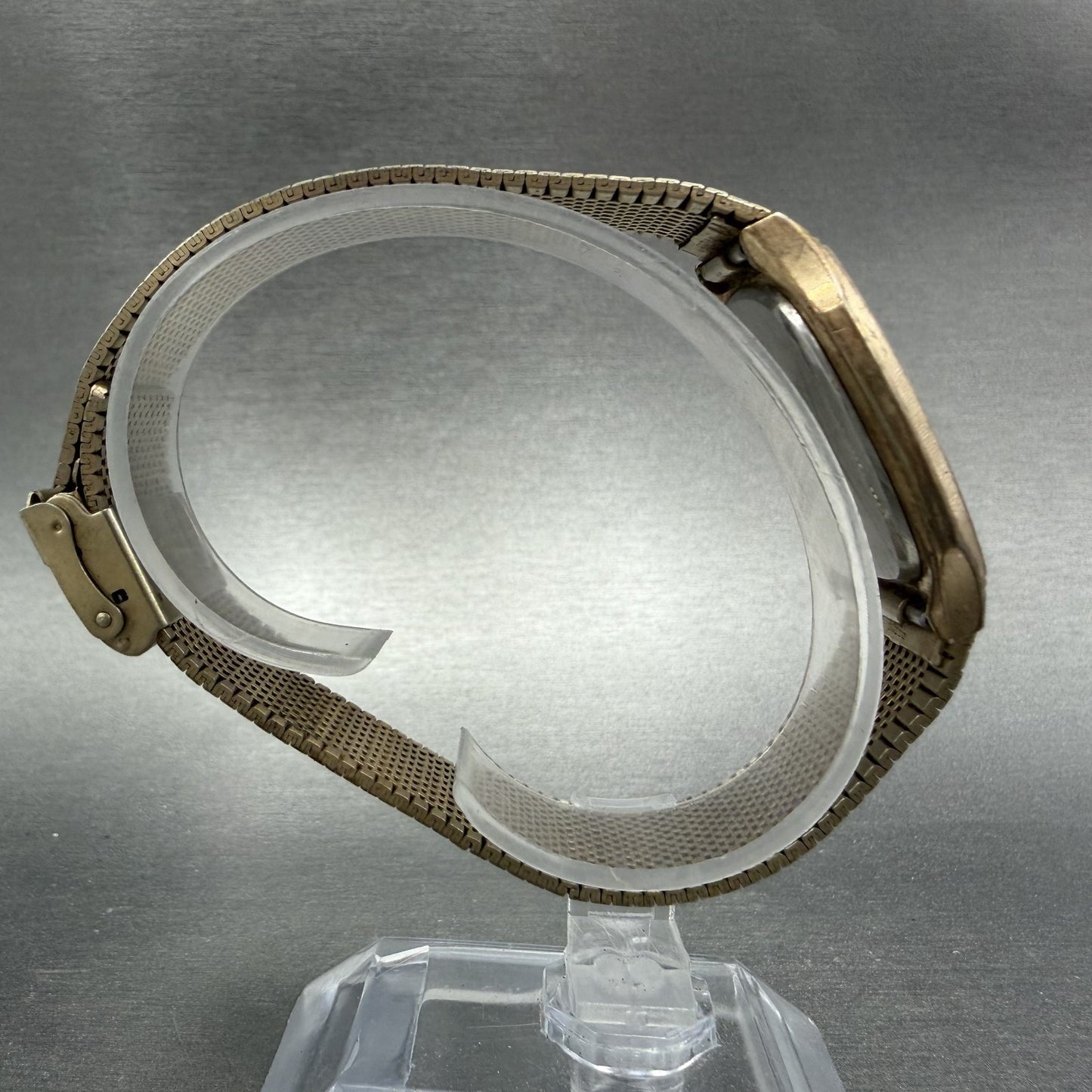 Citizen CQ Tank Watch Men 30mm Champagne Dial Gold Tone Rectangle New Batt VTG8