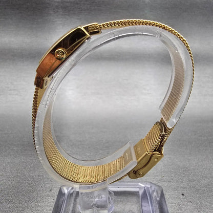 Skagen Tank Watch Women 14mm MOP Dial Gold Tone Rectangle 490SGG New Battery B6