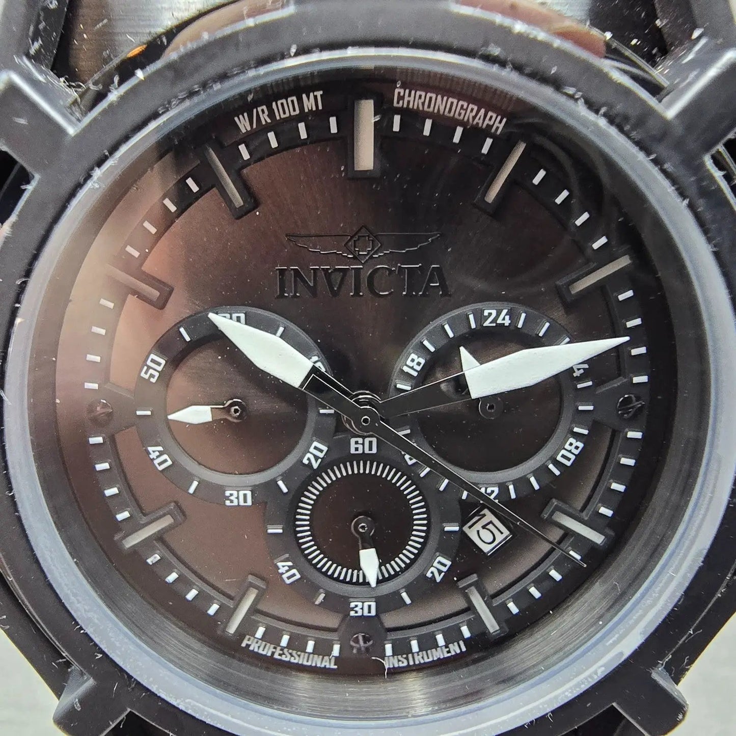 Invicta Akula Chronograph Watch Men 51mm Black Dial Black Tone Date 22372 NewBat1