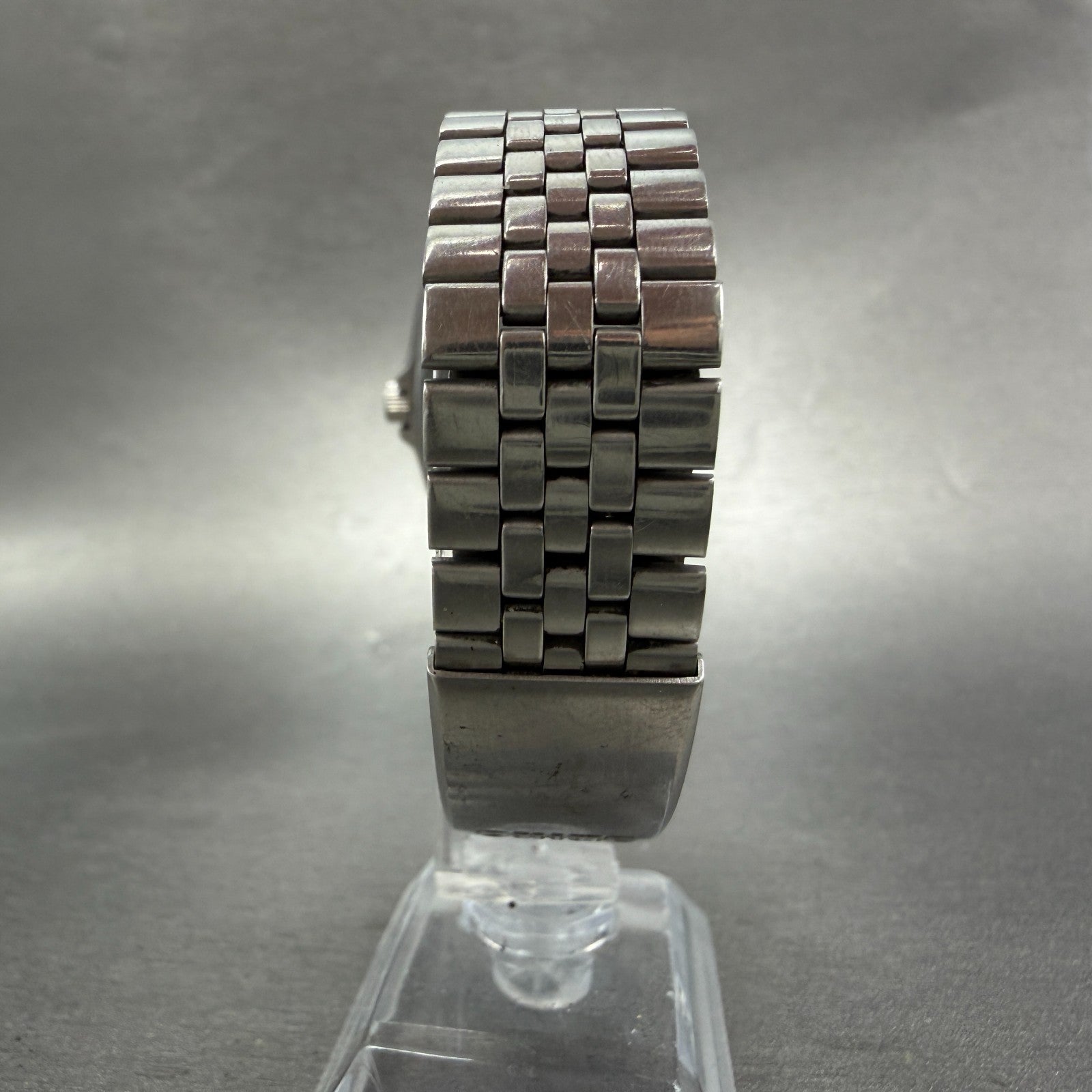 Seiko Chronos Watch Men 30mm Black Dial Silver Tone Daydate 5H23-5110 NewBattery7