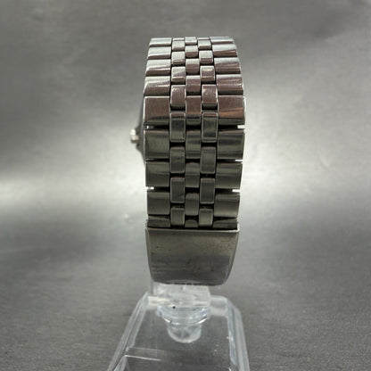 Seiko Chronos Watch Men 30mm Black Dial Silver Tone Daydate 5H23-5110 NewBattery7