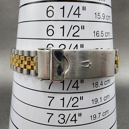 Bulova Marine Star Watch Women 24mm Gold Dial Two Tone Date Round New Battery10