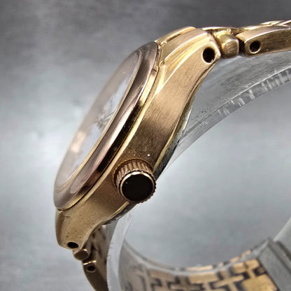 Citizen Eco-Drive Watch Women 25mm White Dial Rose Gold Date E011-S094526 Works2