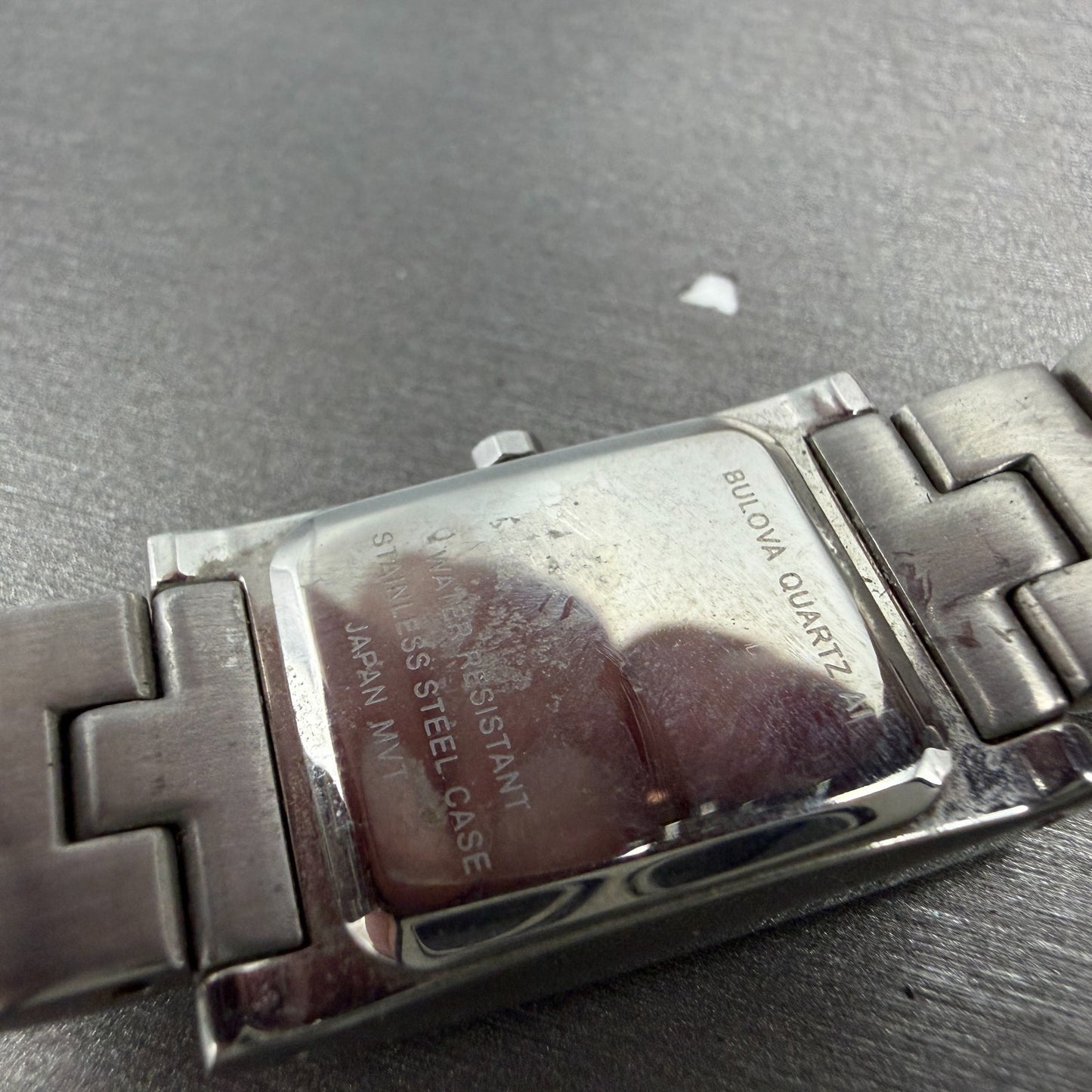 Bulova Tank Watch Women 18mm Black Dial Silver Tone Rectangle 96L37 New Battery19