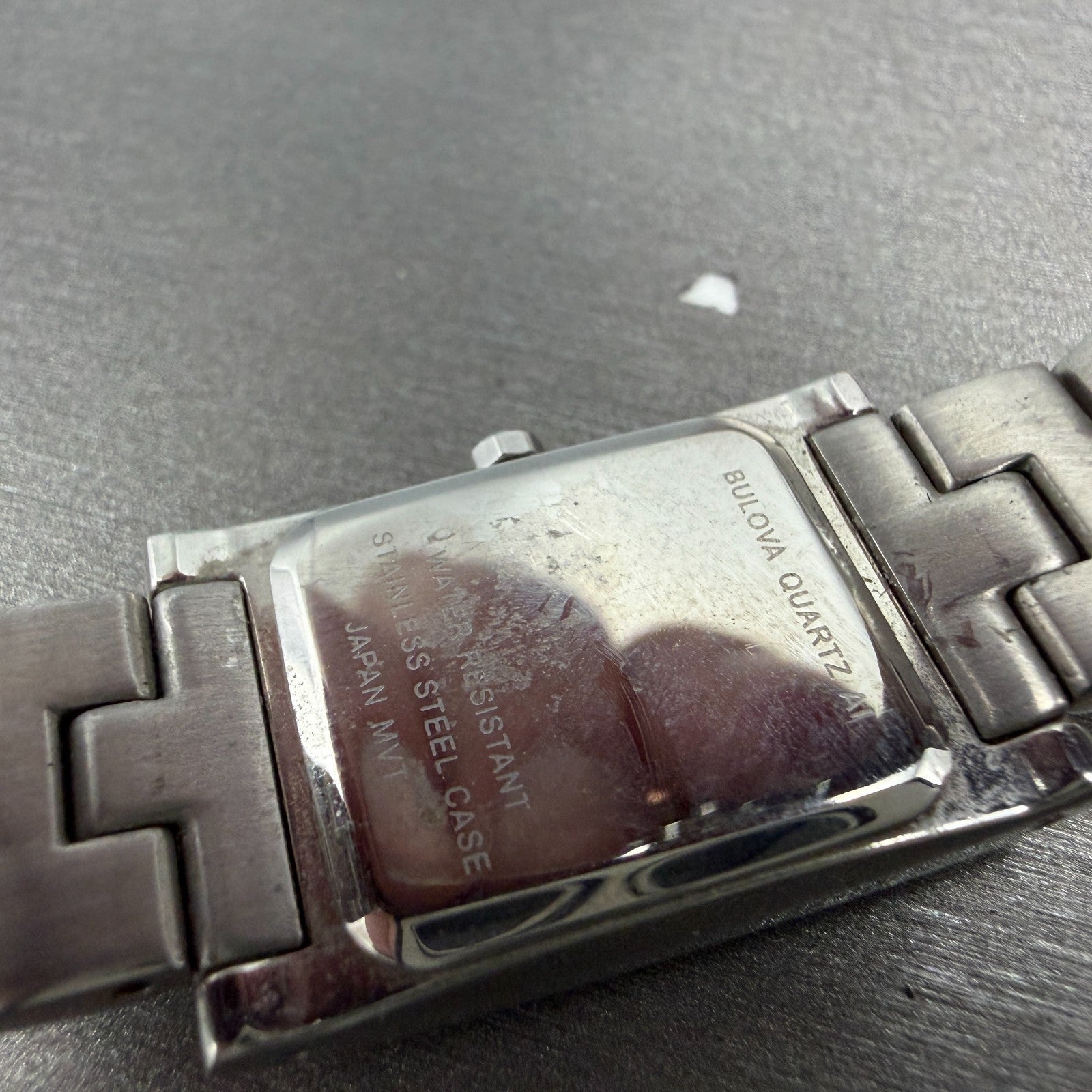 Bulova Tank Watch Women 18mm Black Dial Silver Tone Rectangle 96L37 New Battery19