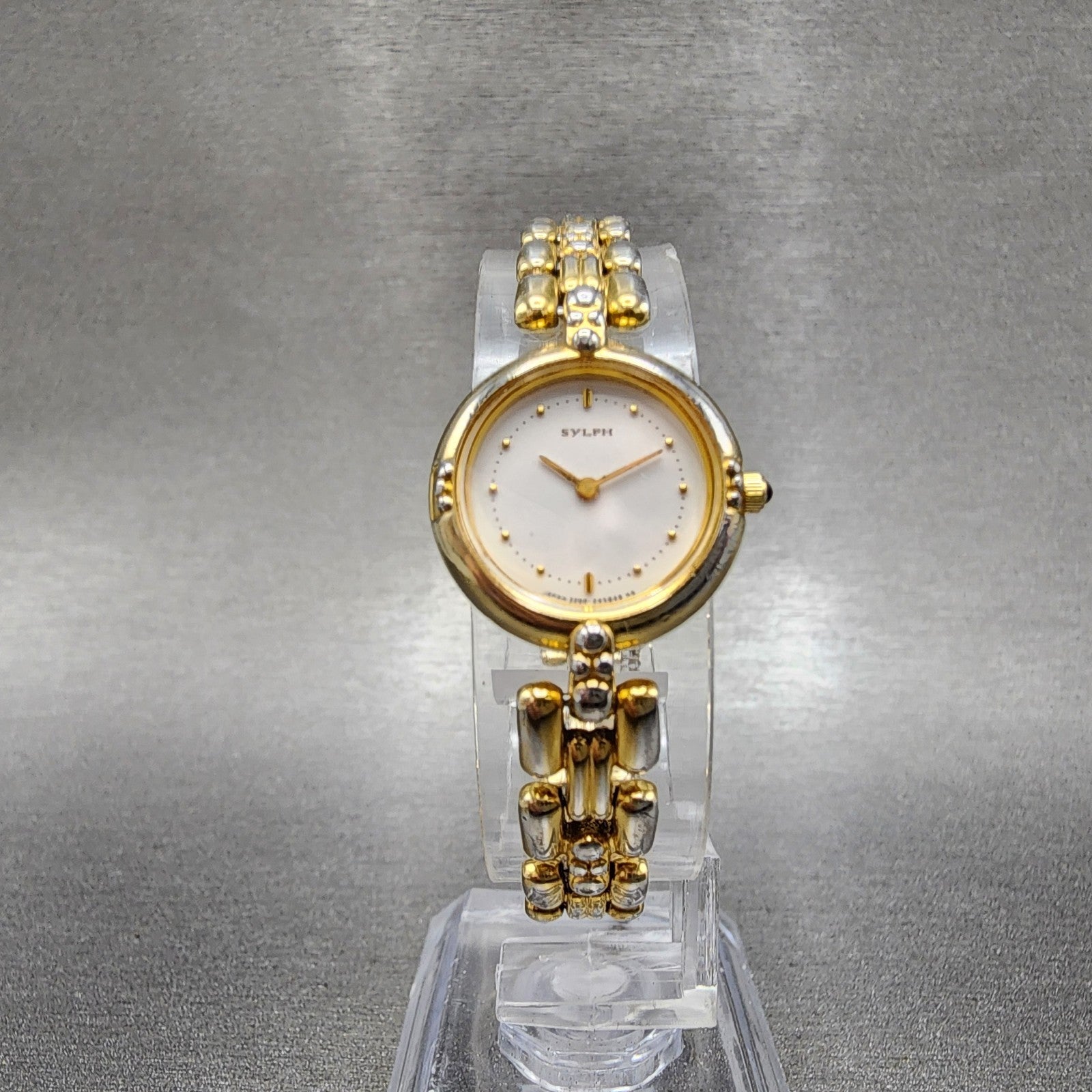 Citizen Sylph Watch Women 19mm White Dial Gold Tone Round 2200241797 New Batt5