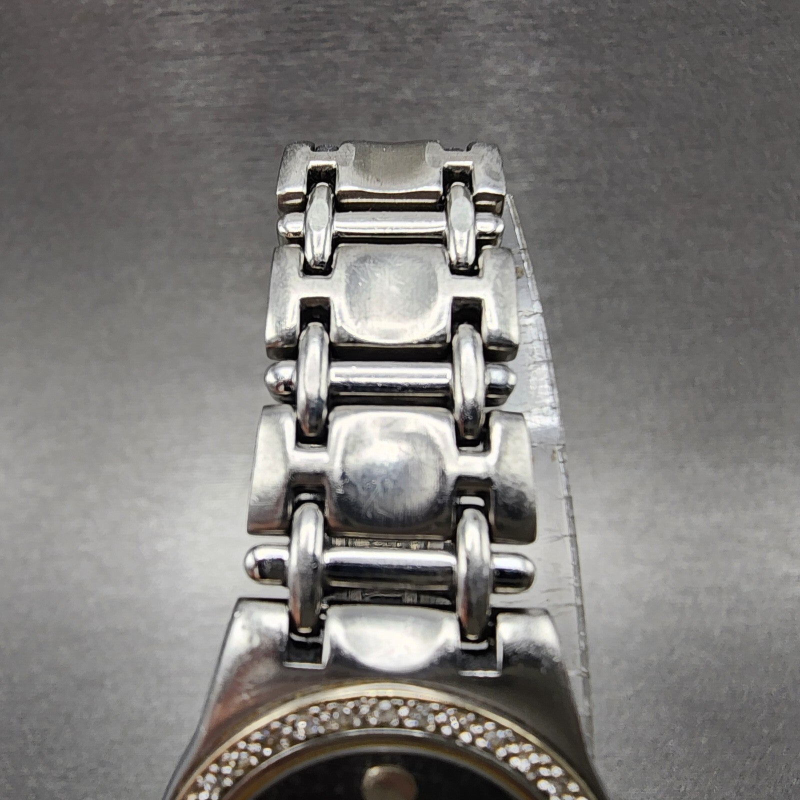 Movado Museum Watch Women 24mm Black Dial Steel Diamond Bezel New Battery4