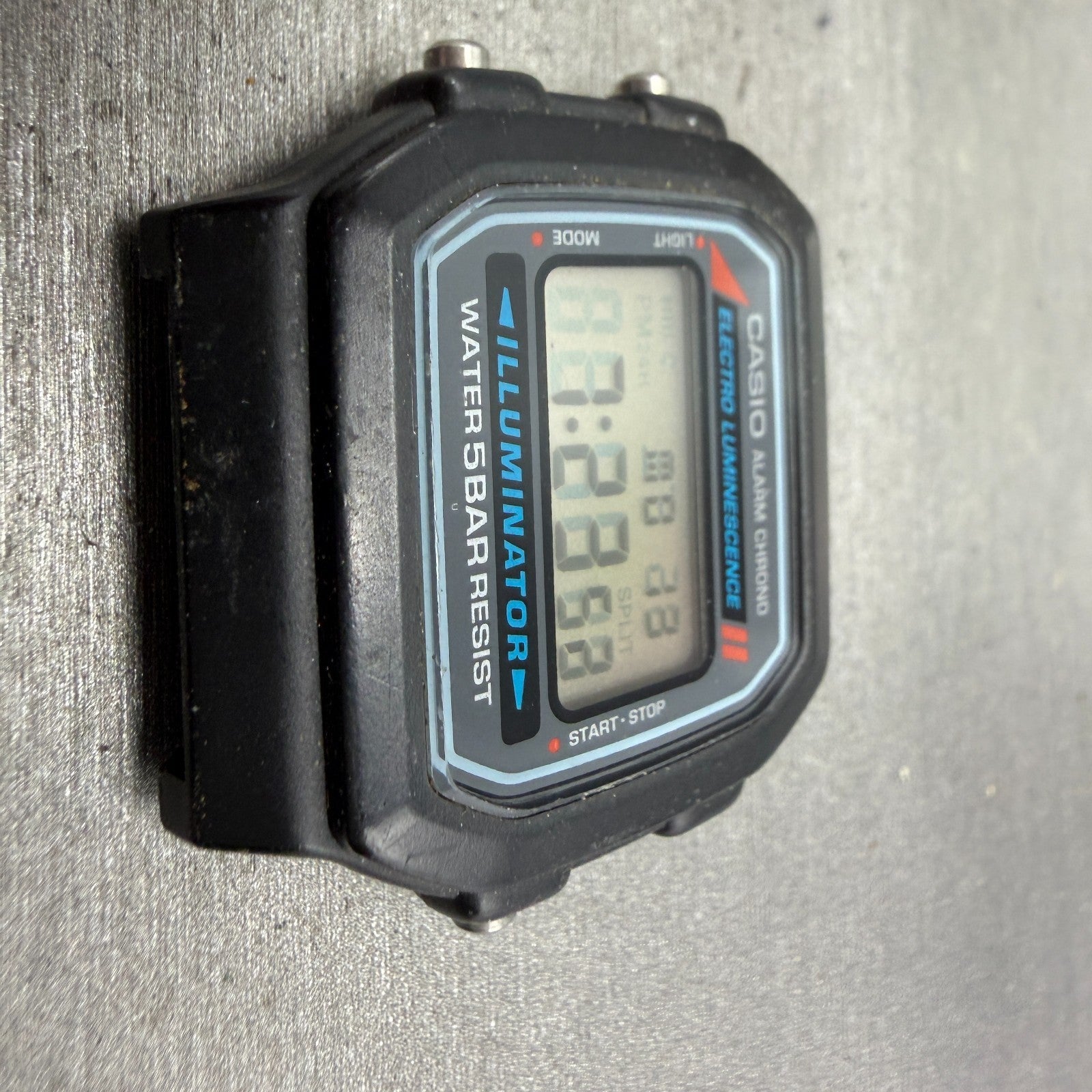 Casio Illuminator W-86 Watch Men 37mm Digital Black Alarm Chrono READ!! New batt2