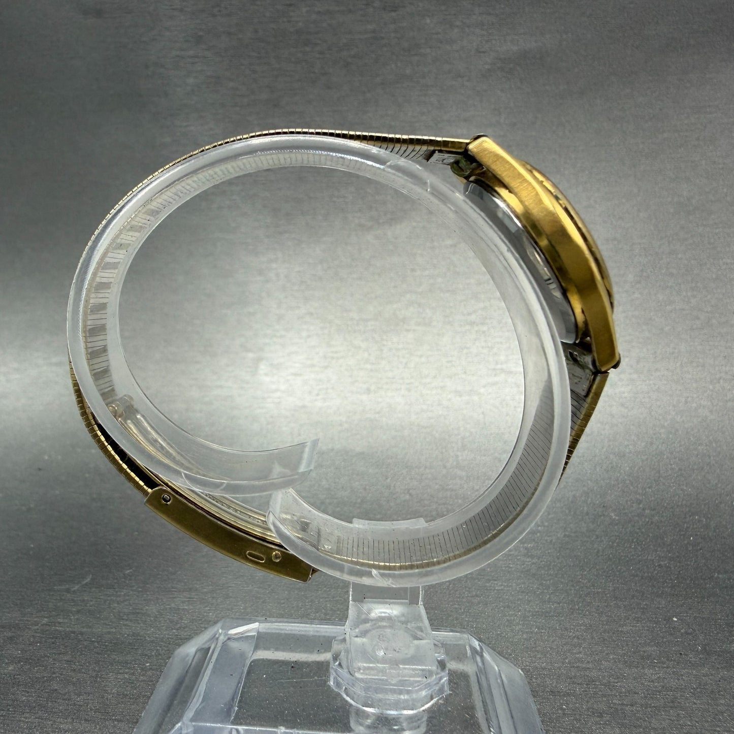 Seiko Watch Women 25mm Silver Dial Gold Tone Round 2621-0080 New Battery JR58