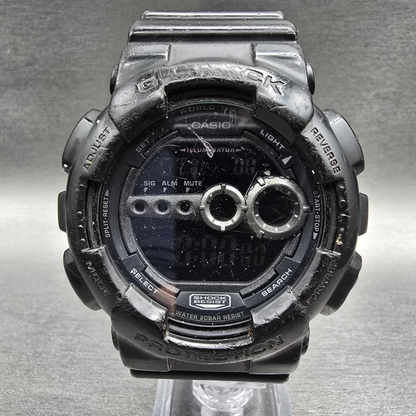 Casio G-Shock GD-100 Watch Men 51mm Black Chrono Alarm Round New Battery READ0