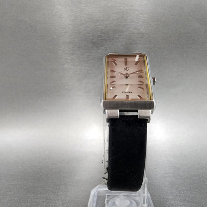 Citizen XC Tank Watch Women 19mm Silver Dial Silver Tone Rectangle New Battery