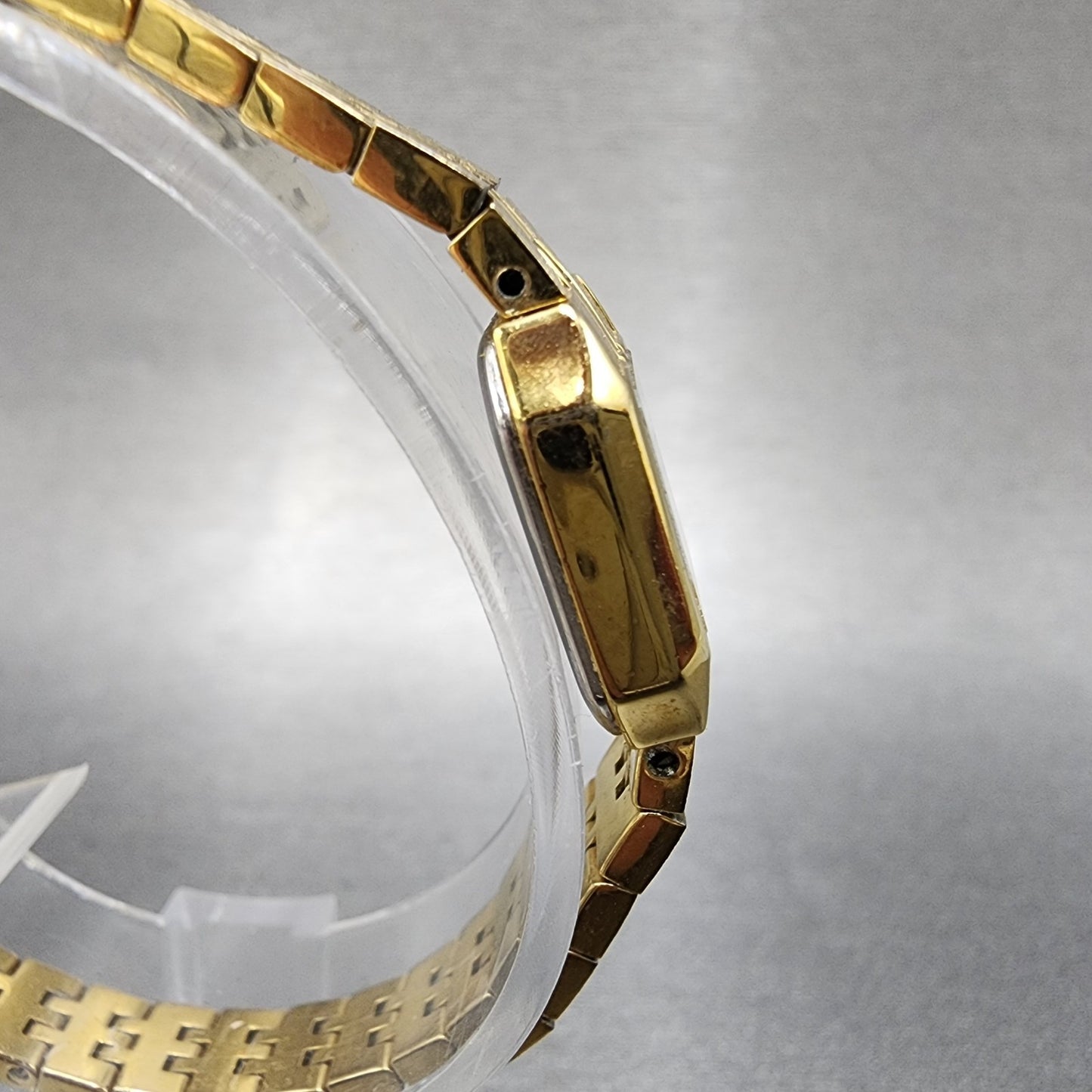 Citizen CQ Tank Watch Women 13mm Champagne Dial Gold Tone Octagon New Battery3