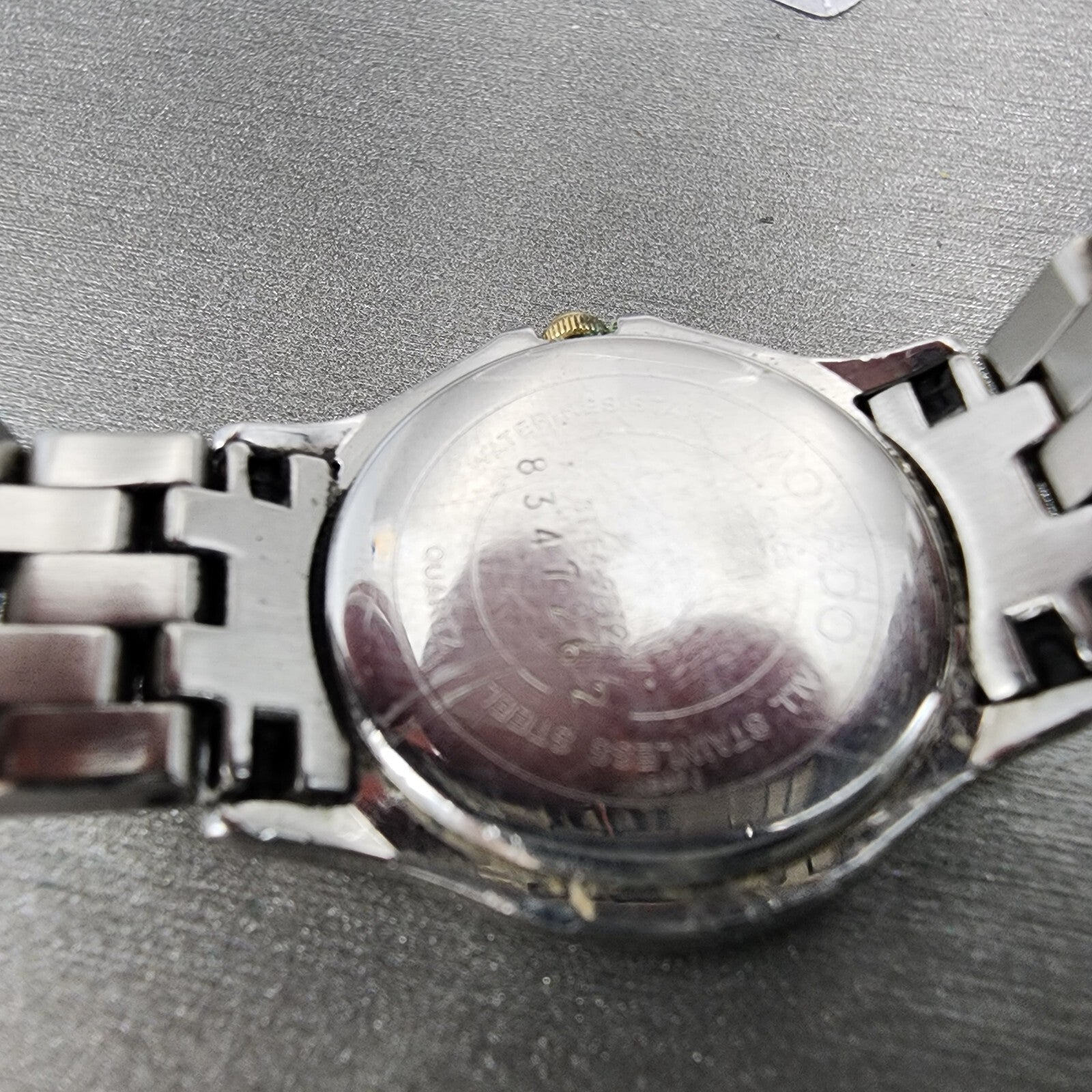 Movado Museum Watch Women 26mm Black Dial Two Tone Round 81 E4 1855 New Battery9