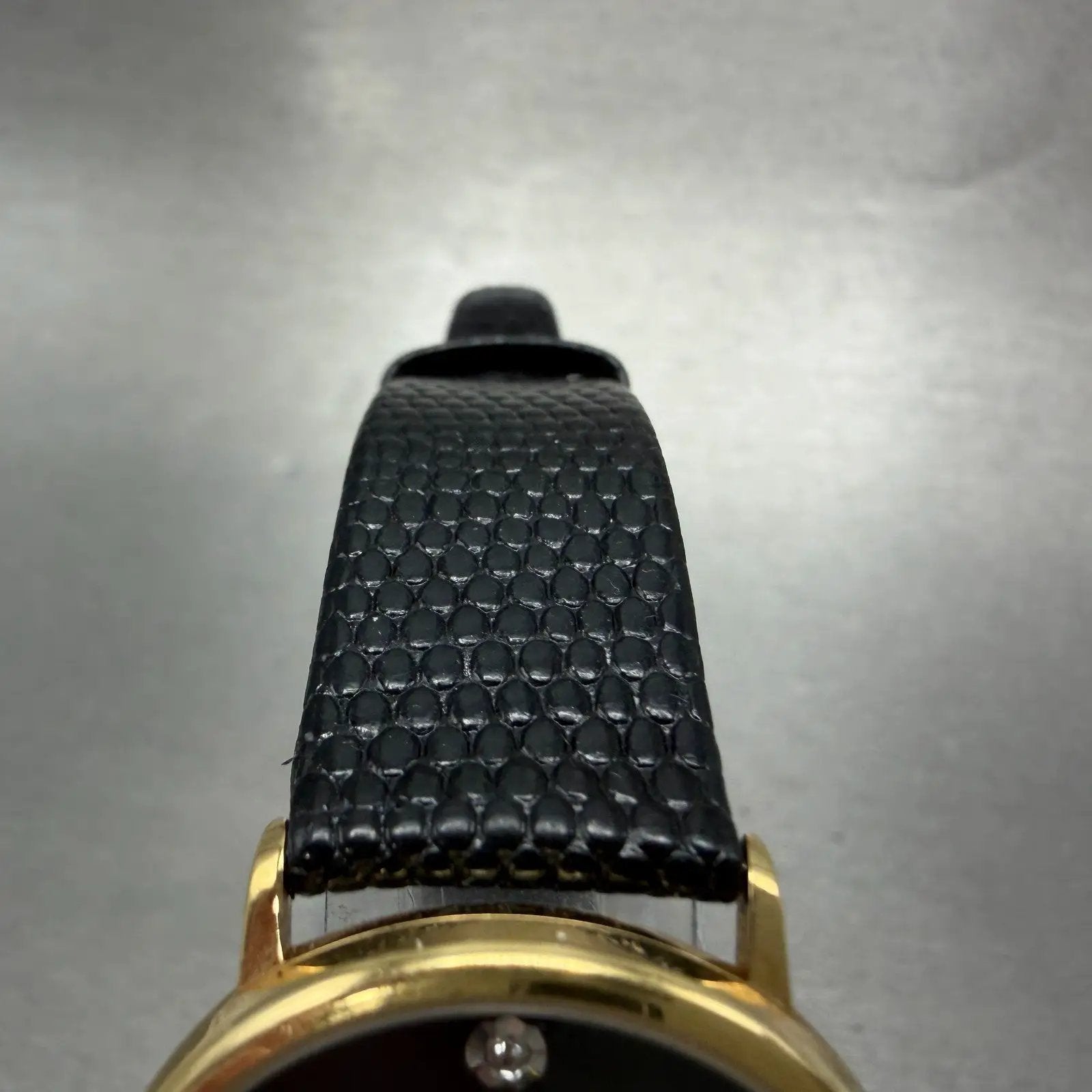Wittnauer Watch Women 30mm Black Dial Gold Tone Round New Battery Vintage Swiss4