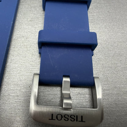 Tissot Blue Silicone Band 22mm T640.117 ZT QSQ Connected Two Piece Steel Buckle1