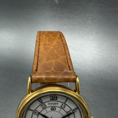 Citizen Watch Unisex 32mm White Dial Gold Tone Round 6030-S04565 PARTS5
