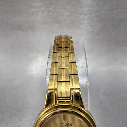 Citizen Watch Women 19mm Champagne Dial Gold Tone 5920S98594 New Battery4